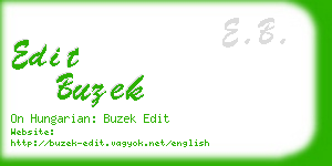 edit buzek business card